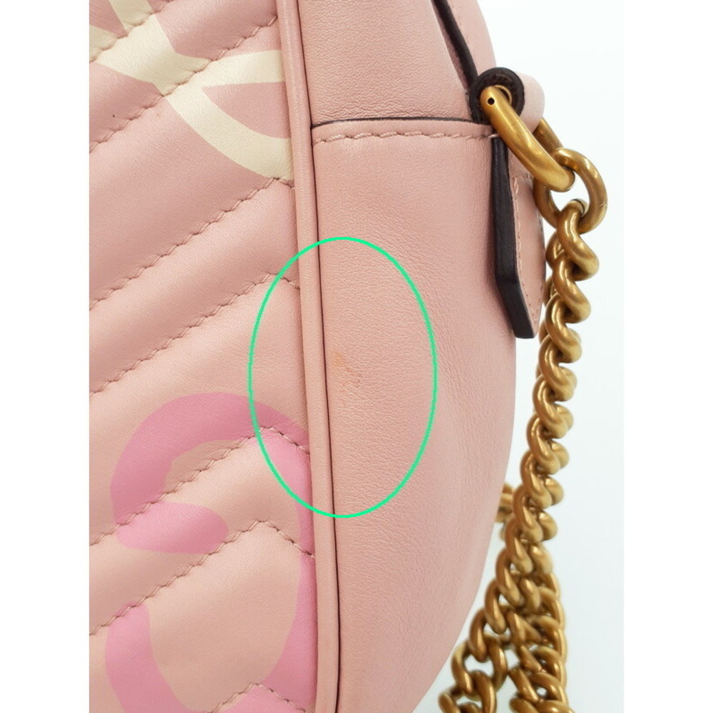 Gucci Ghost GG Marmont Chain Shoulder Bag - Picture 6 of 9